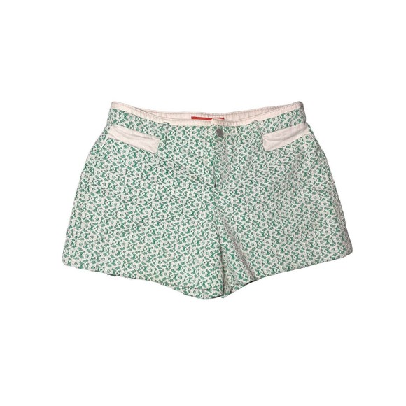 Anthropologie Cartonnier Rose‎ Point Green Floral Lace Overlay Shorts Sz 6 - Picture 3 of 12